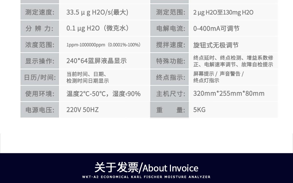 WKT-A2 卡尔费休库伦法水分测定仪